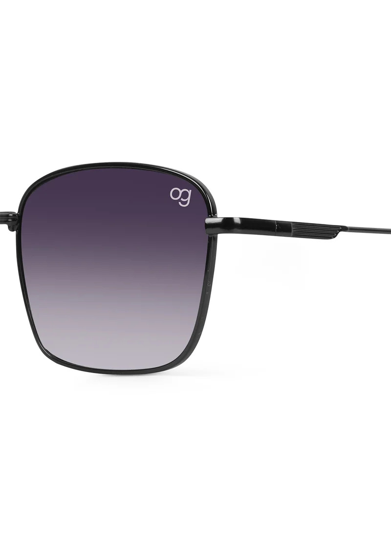 Woggles UV- Protected  Black Rectangle Sunglasses