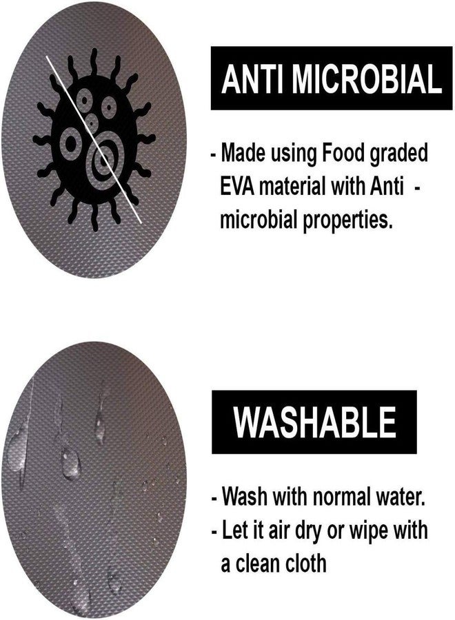 DBR EVA Anti-Slip Shelf Liner Mat for Fridge, Bathroom/Kitchen Drawer (1 Roll, 50x155 cm) Gray - Image 2