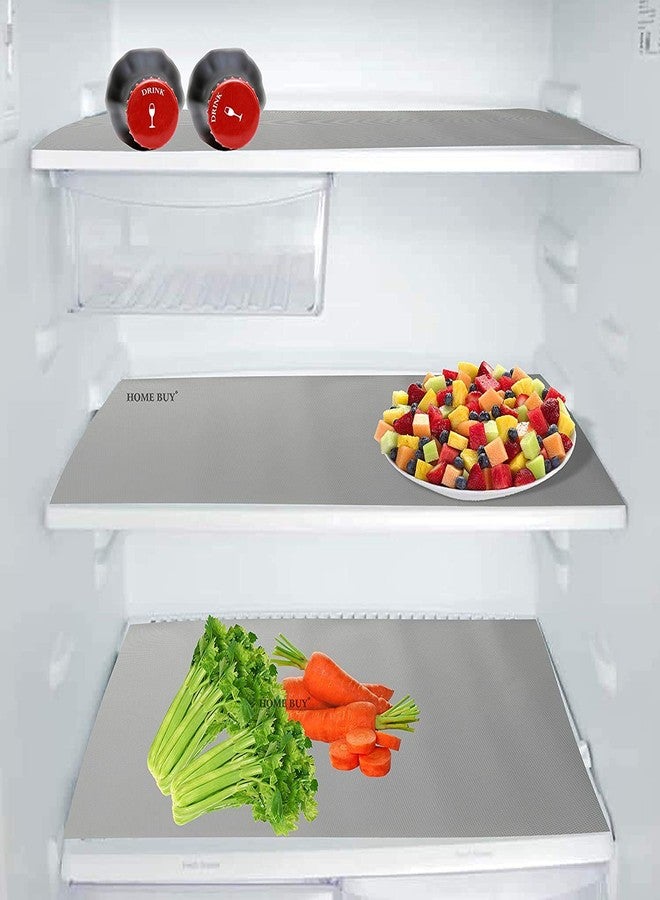 DBR EVA Anti-Slip Shelf Liner Mat for Fridge, Bathroom/Kitchen Drawer (1 Roll, 50x155 cm) Gray - Image 4