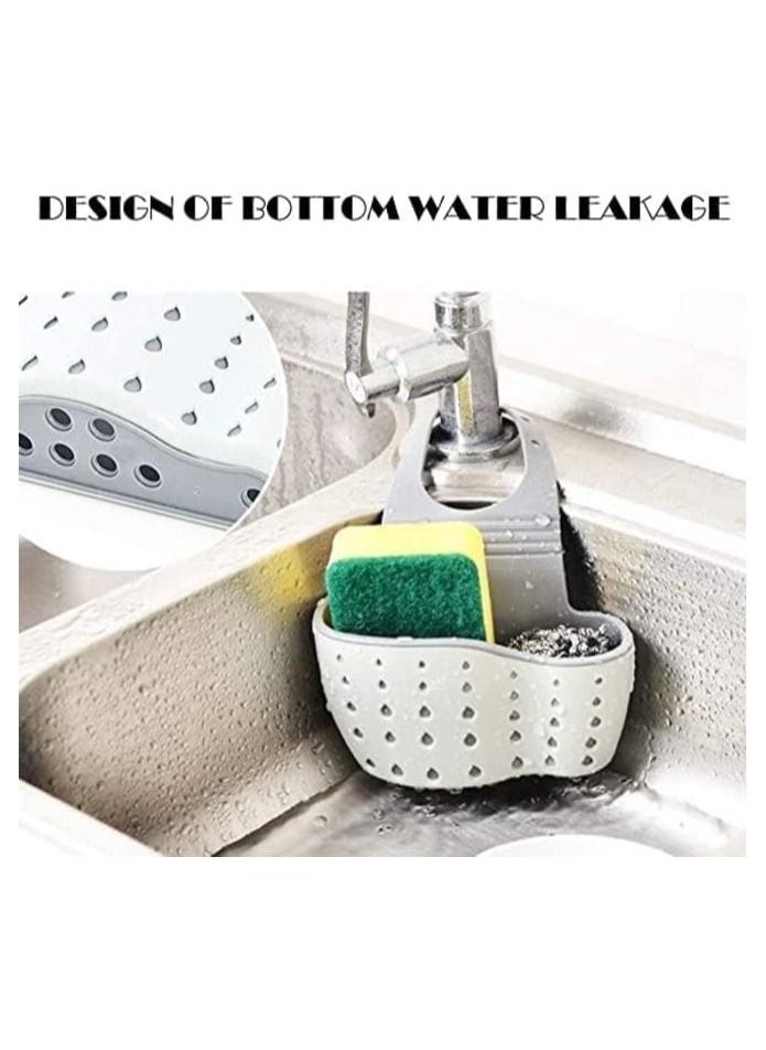 Kitchen Sink Shelf Organizer Sink Caddy Soap And Sponge Holder Drying Rack Holders Dish Drying Rack Sink Shelf (Beige)