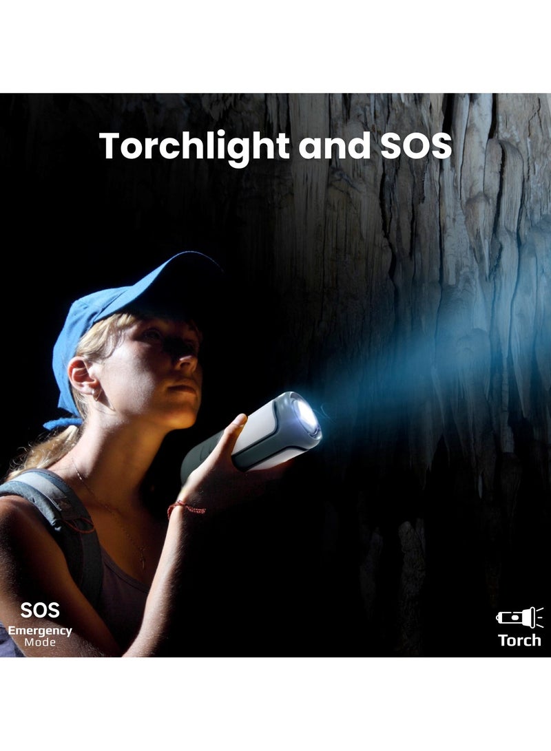 PROMATE Led Camping Lantern, 4-In-1 Premium Portable Camping Kit With 6000Mah Usb-A Power Bank, 90° Foldable Lights, 3 Led Modes, Sos Function, 5W Speaker And Foldable Top Handle For Hiking, Outdoor, Indoor, Campmate-4 Green - Image 5