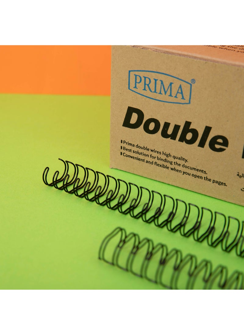 PRIMA Spiral Binding Coils Double Wire 3:1 | 100 Pcs | 34-Loops, 12.7mm (1/2") | Flexible Aluminum Body, 100 pcs for A4 Reports & Notebooks, Secure Lay-Flat Binding for School & Office - Image 5