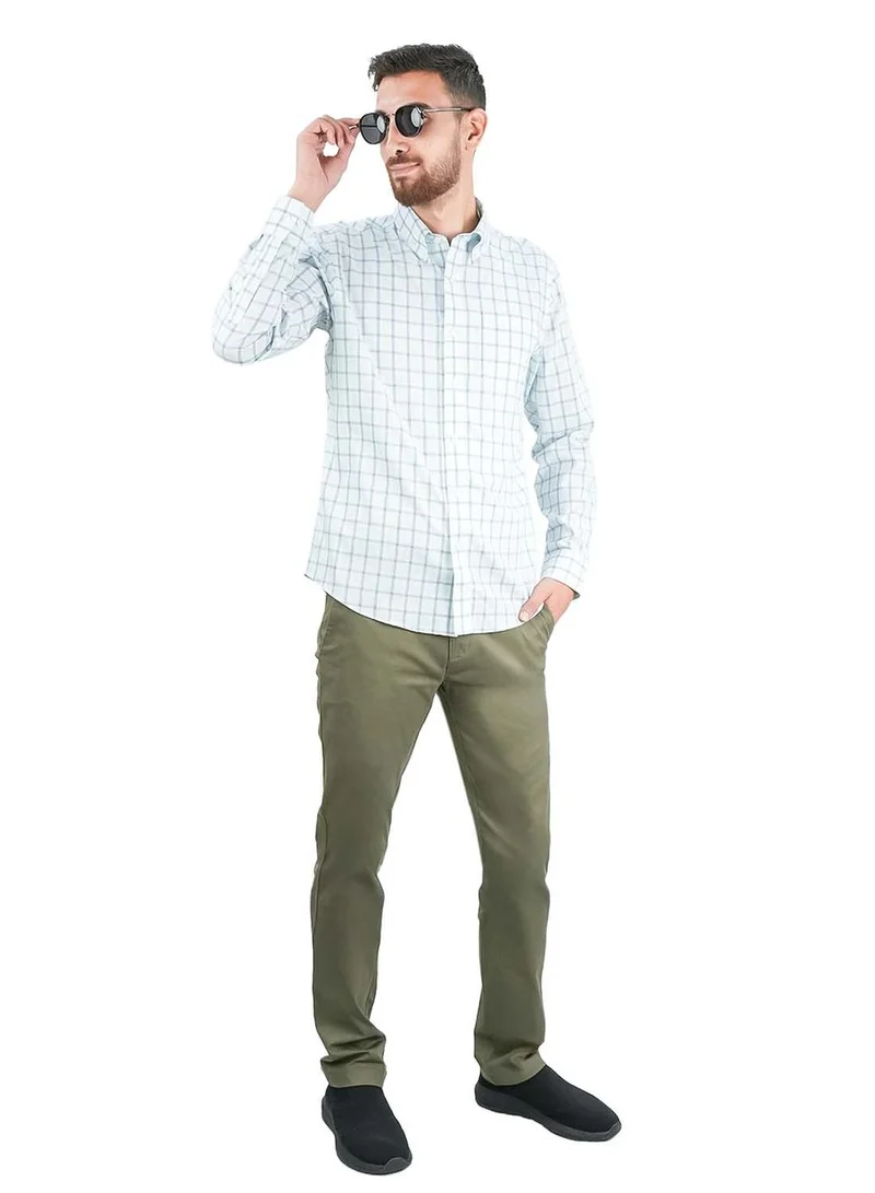 GIORDANO Men's Wrinkle-Free Long Sleeve Cotton Oxford Shirt