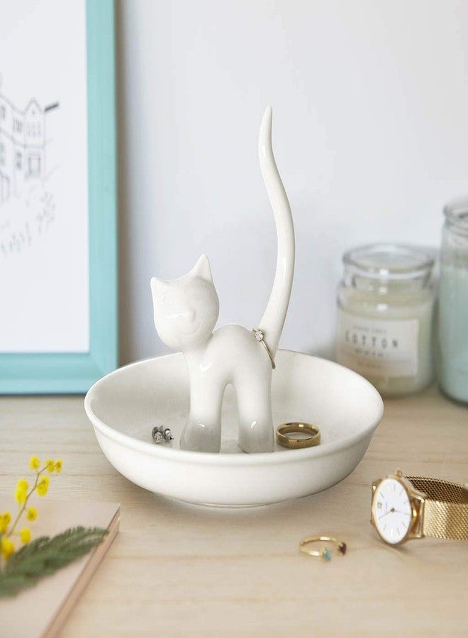 Balvi Gatto XL Cat-Shaped Ring Holder, White - Image 3