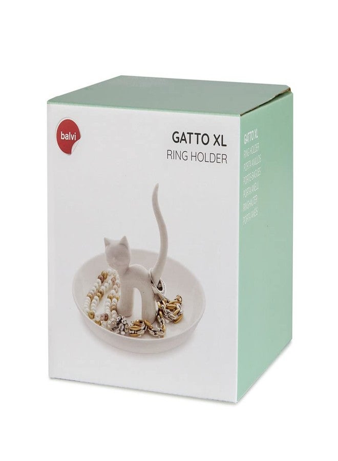 Balvi Gatto XL Cat-Shaped Ring Holder, White - Image 2