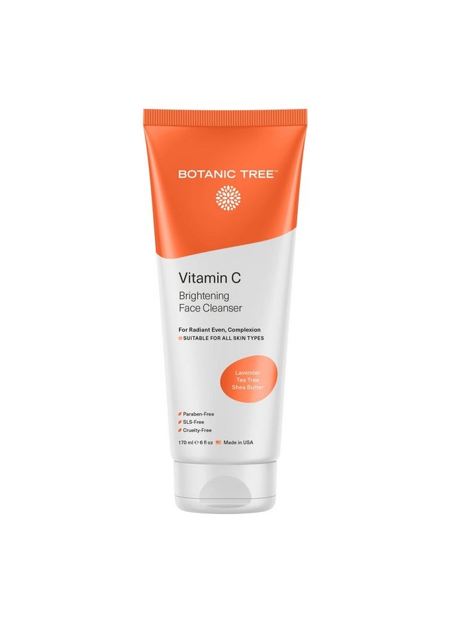 Botanic Tree Vitamin C Face Wash Facial Cleanser For All Skin Types Aging Skin Dry Skin Minimizing Acne Scars Brightening Reduce Breakouts Face Wash For Women & Men  - Image 1