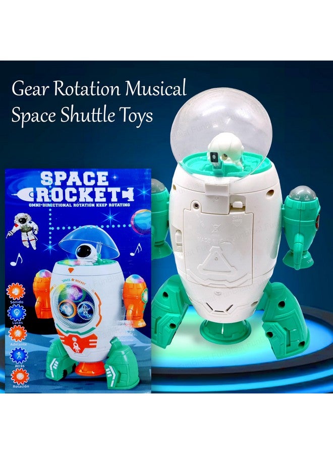 FunBlast Space Rocket Musical Toy - 360 Degree Rotation Space Rocket Robot Toys, Gear Rotation Musical Space Shuttle Toys, Space Robot Dancing Toys with Light and Music for 3+ Years Kids (Multicolor) - Image 4