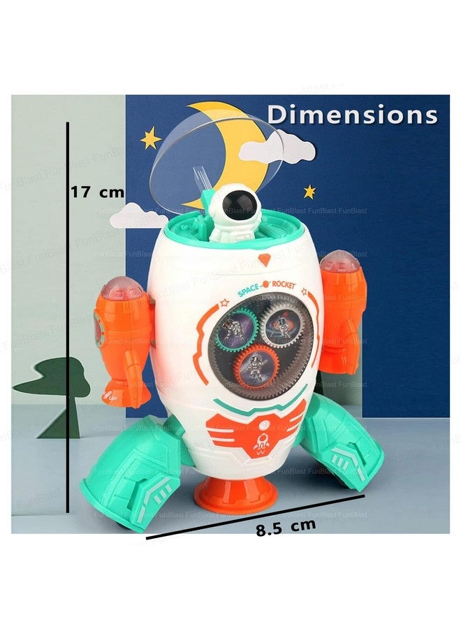 FunBlast Space Rocket Musical Toy - 360 Degree Rotation Space Rocket Robot Toys, Gear Rotation Musical Space Shuttle Toys, Space Robot Dancing Toys with Light and Music for 3+ Years Kids (Multicolor) - Image 2