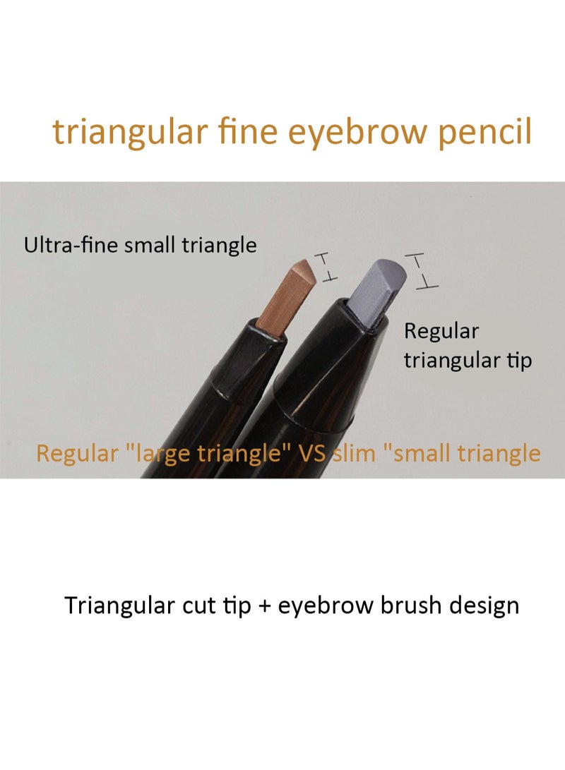 مايتشير قلم حواجب ذهبي ثلاثي الأبعاد، مقاوم للماء، مناسب للمبتدئين، مع فرشاة حلزونية وأداة تعبئة أوتوماتيكية فائقة الدقة لرسم حواجب طبيعية - Image 4