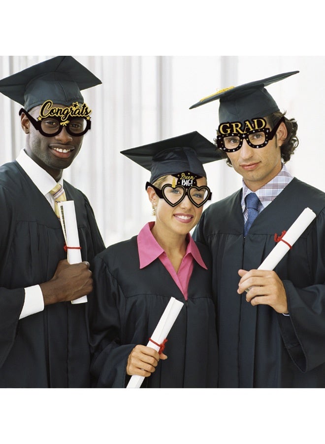 GMORO Graduation Party Decorations 8 Pieces Paper Graduation Glasses for 2026 Graduation Party, Graduation Party Photography Glasses Graduation Party Decorations - Image 2