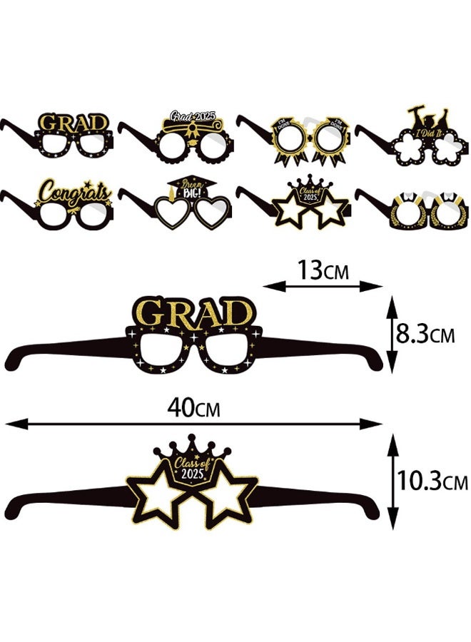 GMORO Graduation Party Decorations 8 Pieces Paper Graduation Glasses for 2026 Graduation Party, Graduation Party Photography Glasses Graduation Party Decorations - Image 4