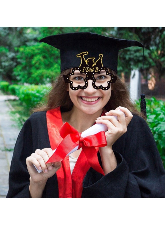 GMORO Graduation Party Decorations 8 Pieces Paper Graduation Glasses for 2026 Graduation Party, Graduation Party Photography Glasses Graduation Party Decorations - Image 3