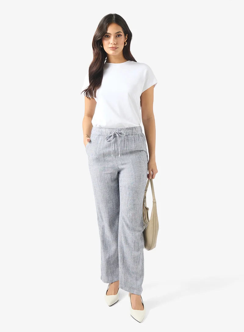 VERO MODA Striped Linen Pants