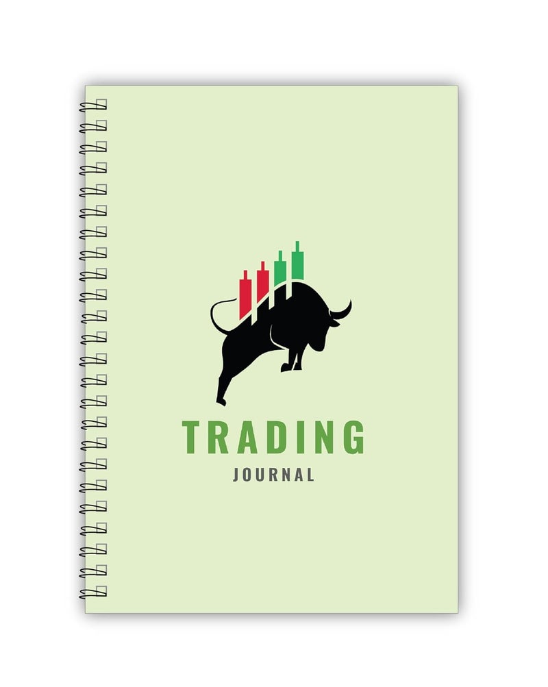 TimeWise Stock Market Trading Journal Notebook Day Trade Log A4 Size Journal 70 Pages (Green) - Image 1