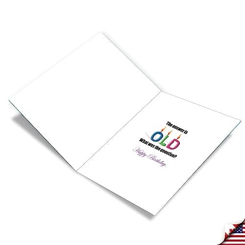 NobleWorks Jumbo Funny Birthday Greeting Card 8.5 x 11 Inch with Envelope for Men and Women (Not actual Candles) (1 Pack) Don't Ask Bday Candles J9956 - Image 2