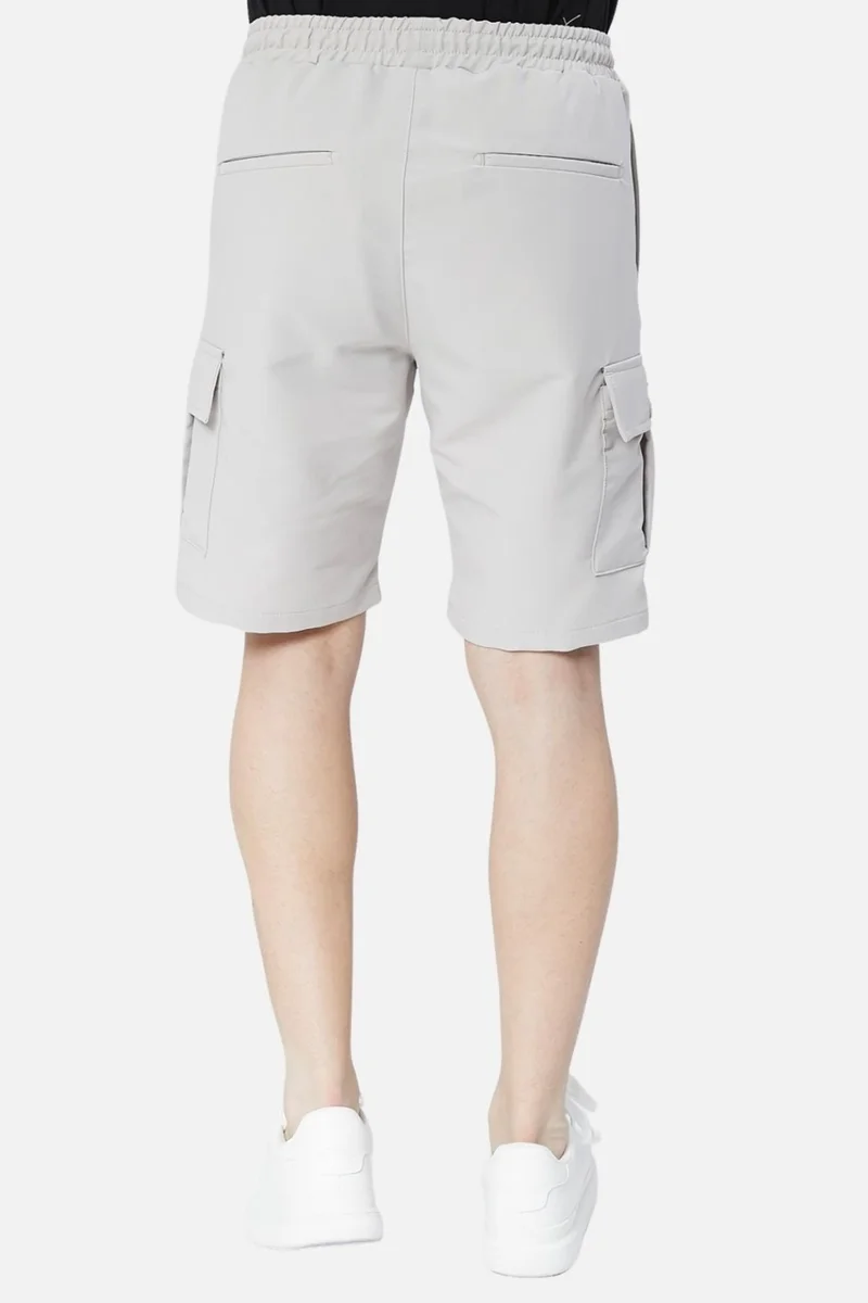 Cedy Denim Standard Fit Lace-Up Men's Shorts with Elastic Waist Cargo Pocket C360