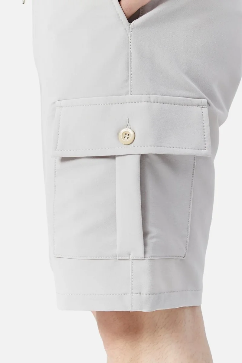 Cedy Denim Standard Fit Lace-Up Men's Shorts with Elastic Waist Cargo Pocket C360