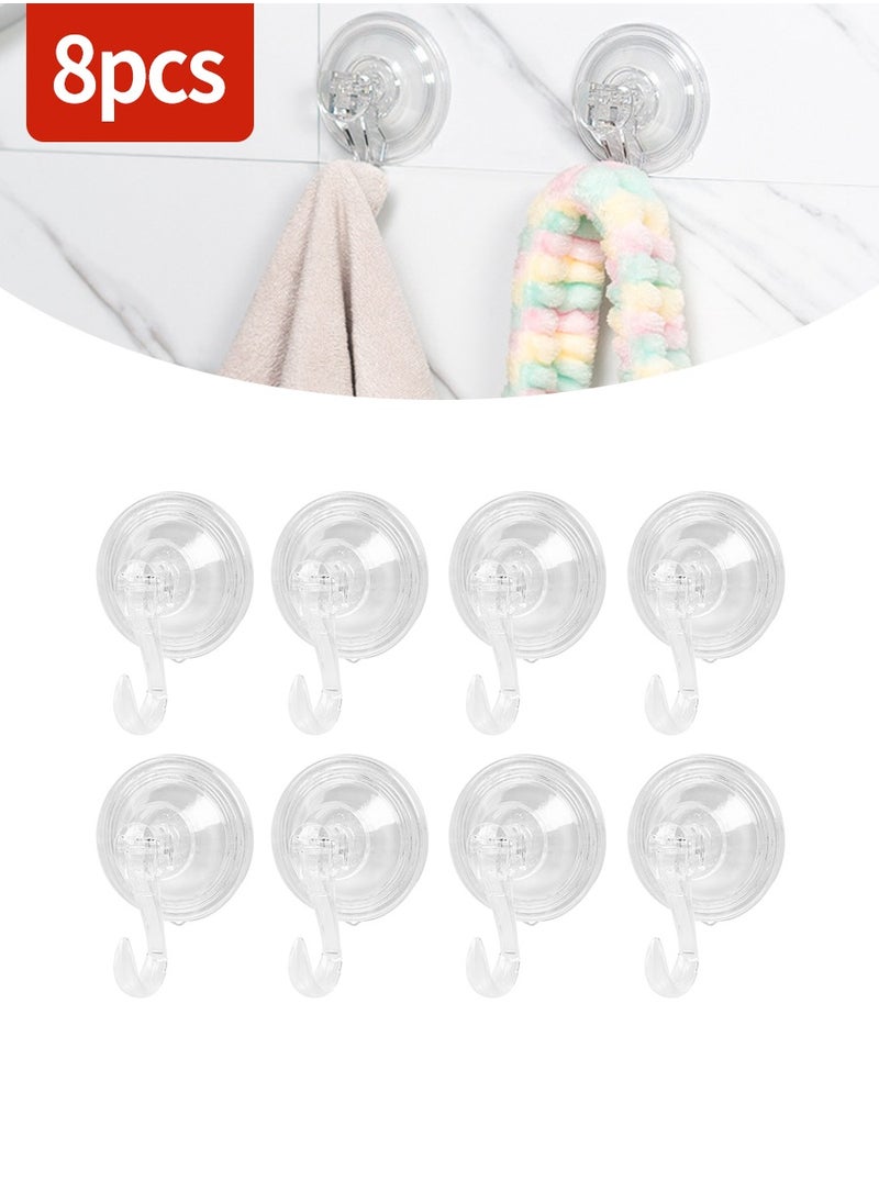 Beirui - 8pcs plastic heavy-duty waterproof vacuum suction cup hook, detachable, reusable hook, can hold 3 kilograms, suitable for kitchen, bathroom doors and windows - Image 1