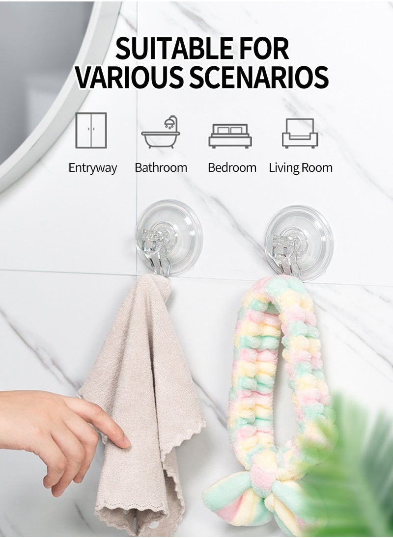 Beirui - 8pcs plastic heavy-duty waterproof vacuum suction cup hook, detachable, reusable hook, can hold 3 kilograms, suitable for kitchen, bathroom doors and windows - Image 1