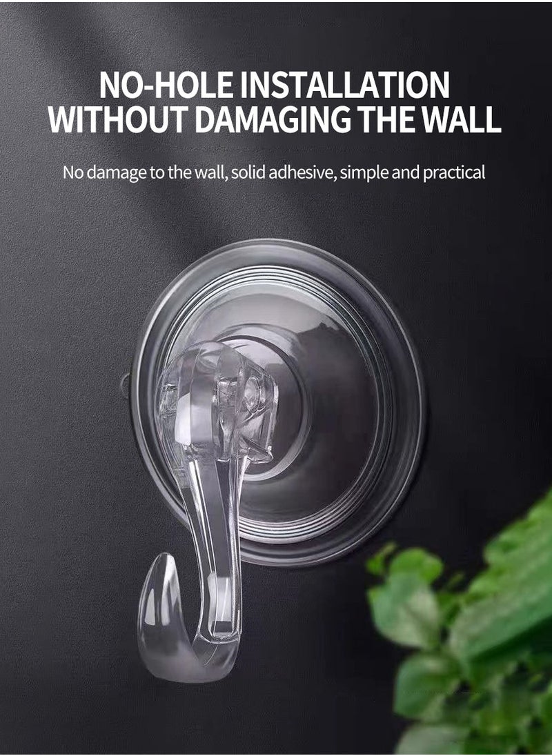 Beirui - 8pcs plastic heavy-duty waterproof vacuum suction cup hook, detachable, reusable hook, can hold 3 kilograms, suitable for kitchen, bathroom doors and windows - Image 1