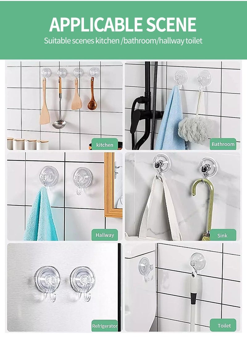 Beirui - 8pcs plastic heavy-duty waterproof vacuum suction cup hook, detachable, reusable hook, can hold 3 kilograms, suitable for kitchen, bathroom doors and windows - Image 1