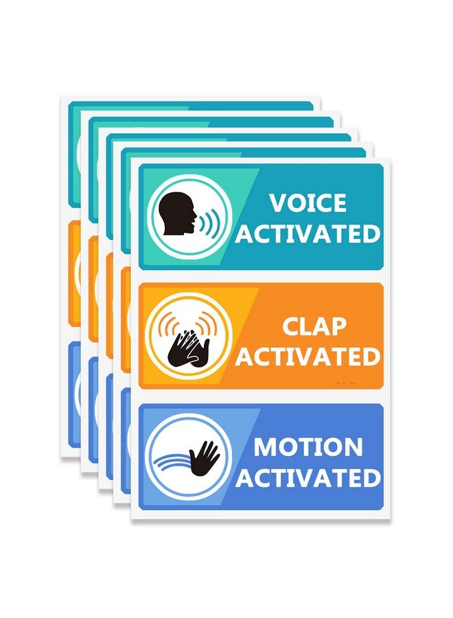 Top label Voice Clap Motion Activated Stickersprank Stickers Funny Joke Labels2X4 Inch Stickers120 Pcs Per Pack - Image 1