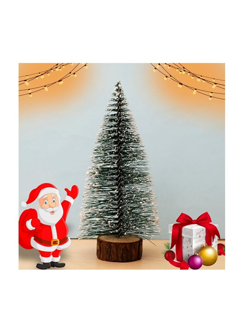 "Christmas tree with snow | 7cm tall trees | Tree with wooden base | Crystal pine tree | Christmas tree for home decor, corporate gifts, and Christmas celebrations." - Image 4
