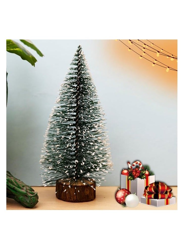 "Christmas tree with snow | 7cm tall trees | Tree with wooden base | Crystal pine tree | Christmas tree for home decor, corporate gifts, and Christmas celebrations." - Image 3