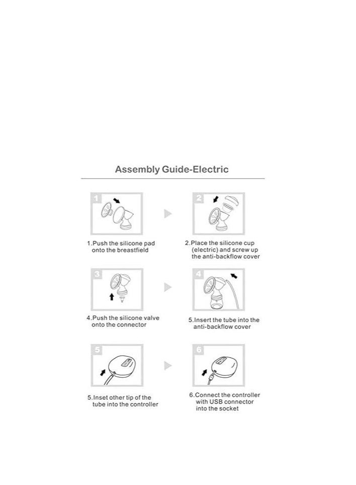 Bimirth Electric Double Breast Pump Portable Breastfeeding Pump with Strong Suction Pain Free Strong Suction Breast Massage with Nipple Baby Bottle for Baby and Moms - Image 3