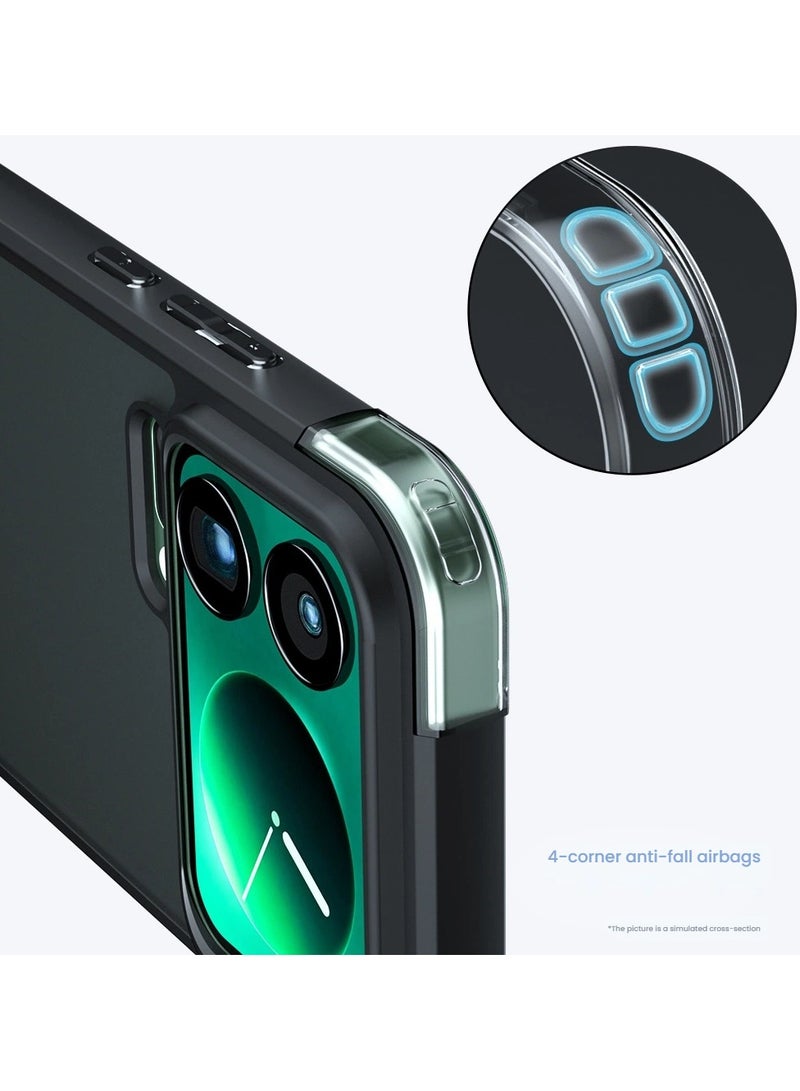 general For Xiaomi 17 Pro Satin-Finish Skin-Friendly Air-Cushioned Phone Case Drop-Proof & Fingerprint-Resistant Compatible with Mi Share Back Screen - Image 3