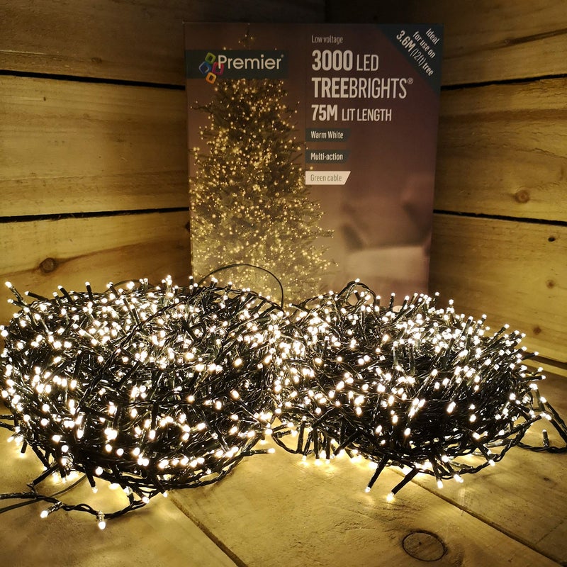 Premier 3000 Multi Action LED Treebrights With Timer Warm White