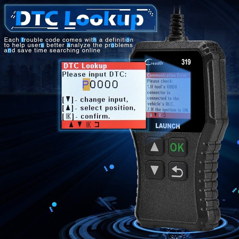 LAUNCH CR319 Car Diagnostic Tool OBD2 Scanner MIL Code Reader O2 EVAP - Image 4