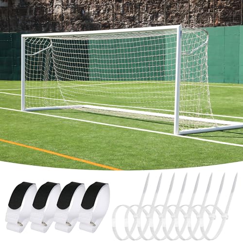 Visupor Soccer Net, Full Size Soccer Goal Net, Durable Polyethylene Football Net with Installation Accessories,24 x 8ft / 18 x 6.5ft / 10 x 6.5ft Soccer Replacement Nets for Match Training(Post Not Included) - Image 1