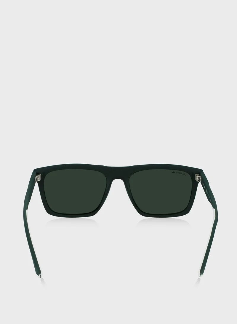 لاكوست نظارة شمسية بعدسات مستطيلة