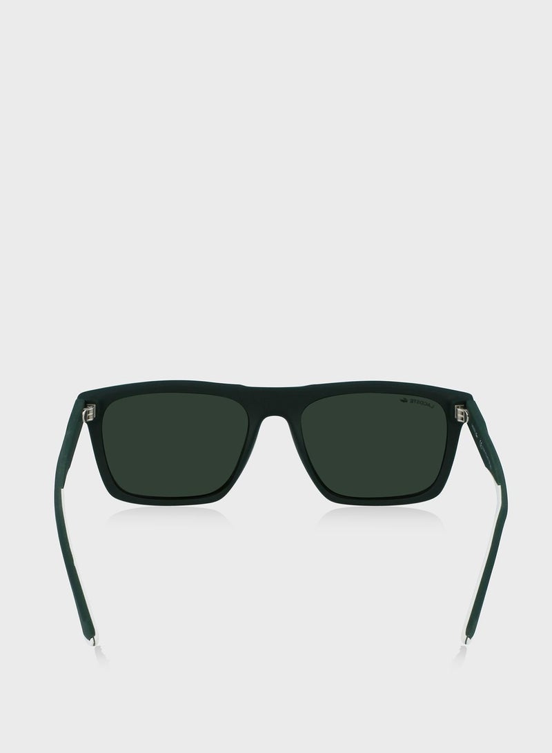 لاكوست نظارة شمسية بعدسات مستطيلة - Image 2