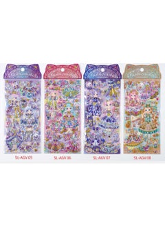 Shinkle Starlight Cat Girl Dress-up Sticker Three-dimensional Bubble Sticker Childrens Sticker Princess Dressing Sticker Reward ToySL-AGV Starlight Cat Puzzle Dress-up Paste 5-8 Random Send One SL-AGV Starlight Cat Puzzle Dress-up Paste 5-8 Random Send One