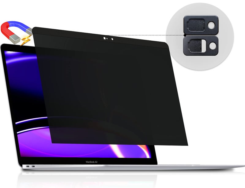 Peslv Magnetic Privacy Screen for MacBook Pro 15 Inch (2012-2015), Removable Anti Blue Light Glare Peep Filter Black Out Screen Protector for Mac 15.4 In Laptop Model (A1278 A1286 A1398) - Image 1