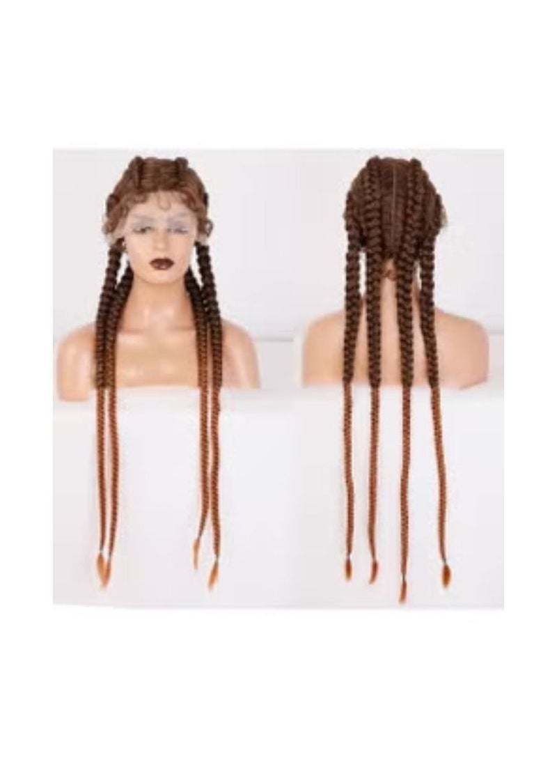شعر مستعار أوروبي وأمريكي جديد شعر مستعار أربعة حبلا جدائل قذرة ضفائر واقعية أغطية رأس دمية طبيعية لون الشعر رقم 1B30
