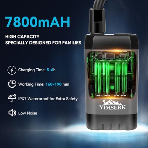Yimserk 7800mAh Portable Shower for Camping Rechargeable Outdoor Shower Kit with 12L Foldable Bucket Handbag Filtered Shower Head IPX7 Waterproof Shower Pump for Camp Hiking Car Washing Pet Bath - Image 3