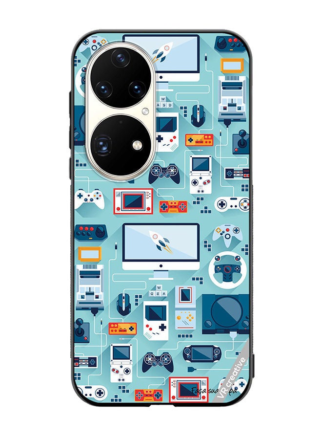 VR CREATIVE غطاء حماية لهاتف هواوي P50 برو بتصميم تحكم عن بعد Ps 5 متعدد الألوان - Image 1