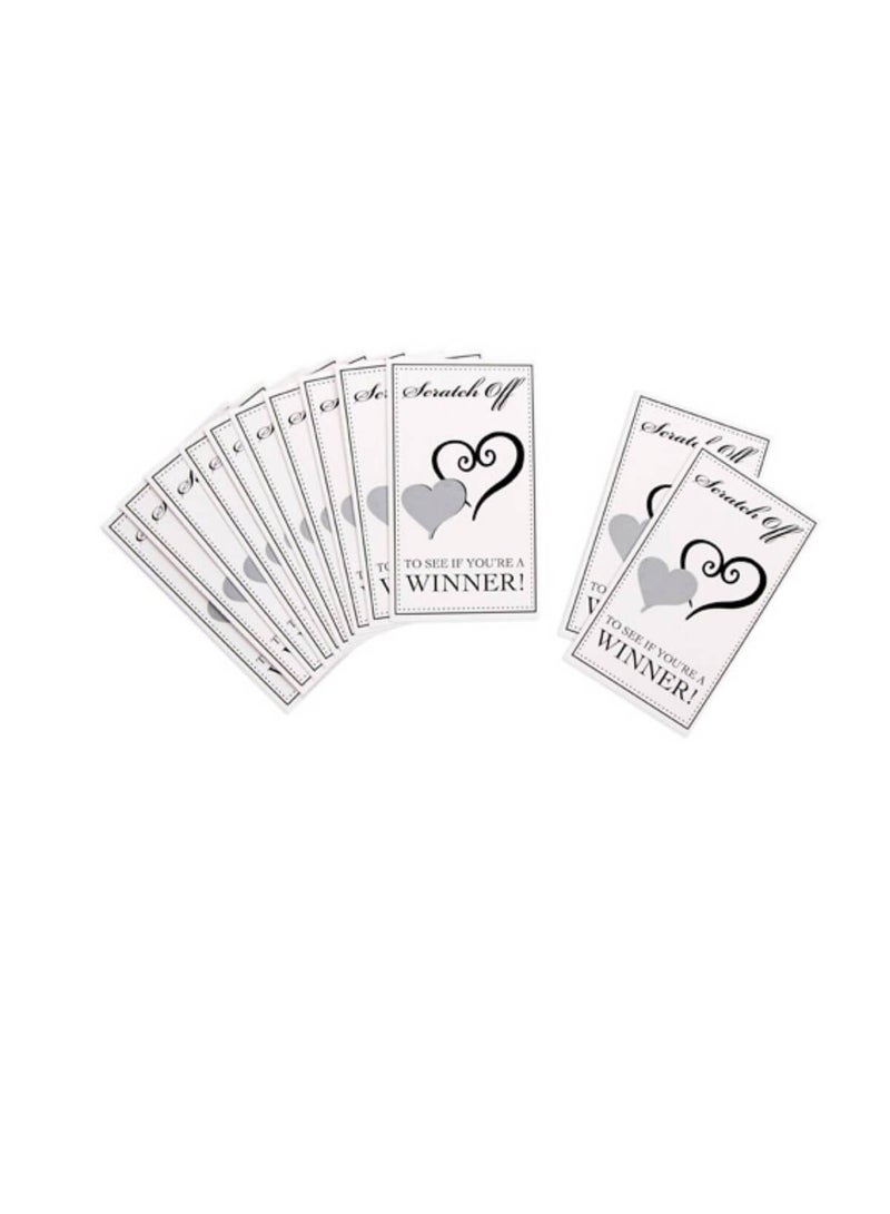 خدش بطاقات مزدوجة القلب العرسان 12 قطعة - Image 1