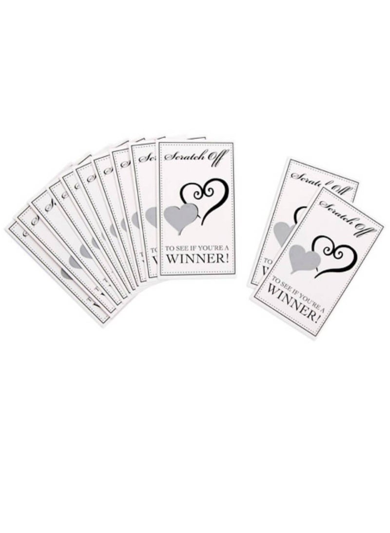 خدش بطاقات مزدوجة القلب العرسان 12 قطعة - Image 3