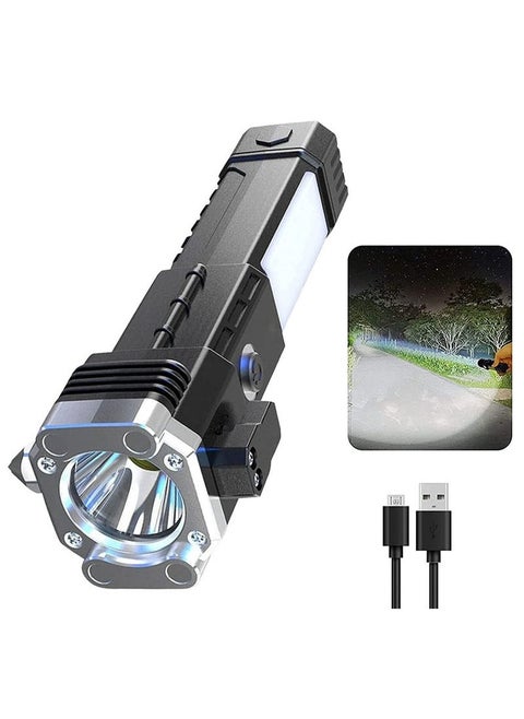 Rechargeable LED Torch High Lumen 90000 Lumen Super Bright Tactical Torch with High Lumen LED Rechargeable Flashlight, Waterproof Hand Torch with Zoom for Hiking Camping Ride or Emergency