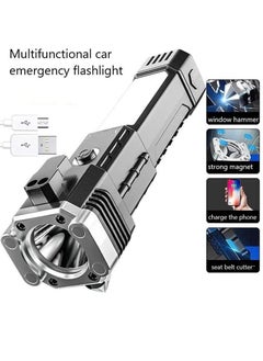 WENTCCION Rechargeable LED Torch High Lumen 90000 Lumen Super Bright Tactical Torch with High Lumen LED Rechargeable Flashlight, Waterproof Hand Torch with Zoom for Hiking Camping Ride or Emergency  - Image 3