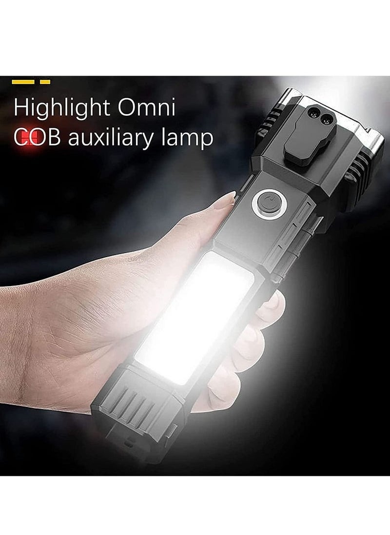 WENTCCION Rechargeable LED Torch High Lumen 90000 Lumen Super Bright Tactical Torch with High Lumen LED Rechargeable Flashlight, Waterproof Hand Torch with Zoom for Hiking Camping Ride or Emergency  - Image 5