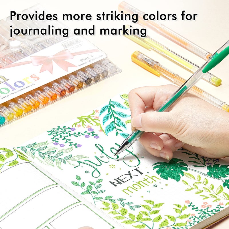 Shuttle Art 120 Unique Colors (No Duplicates) Gel Pens Gel Pen Set for Adult Coloring Books Art Markers - Image 5