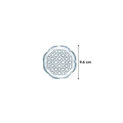 Incrizma Crystal Drink Coasters, Glass Round Cup Mat, Clear Decorative Wine Bottle Coasters Barware Set for Table Protection of Home Kitchen, Dining Room, Patio, Coffee Shop (Design2, 12) - Image 3