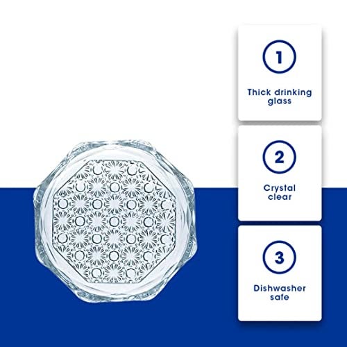 Incrizma Crystal Drink Coasters, Glass Round Cup Mat, Clear Decorative Wine Bottle Coasters Barware Set for Table Protection of Home Kitchen, Dining Room, Patio, Coffee Shop (Design2, 12) - Image 2