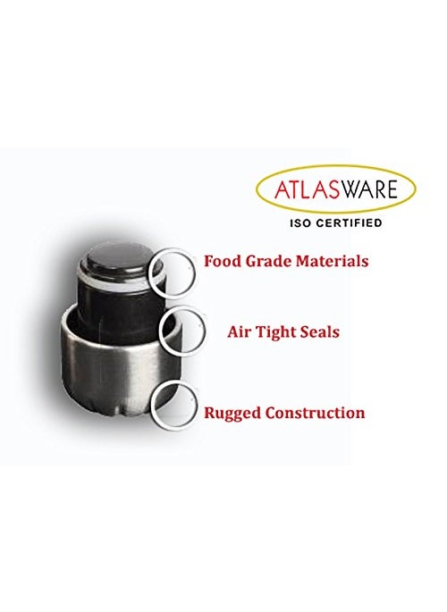 Atlasware Atlasware Made in India Stainless Steel Grey Vacuum Water Bottle, 750 ML| Tea Thermos| BPA-Free |Double Wall Vacuum Flasks, Leakproof Bottle |3 to 4 Cups Capacity| Color: Grey  - Image 3
