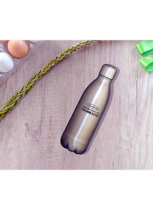 Atlasware Atlasware Made in India Stainless Steel Grey Vacuum Water Bottle, 750 ML| Tea Thermos| BPA-Free |Double Wall Vacuum Flasks, Leakproof Bottle |3 to 4 Cups Capacity| Color: Grey  - Image 5